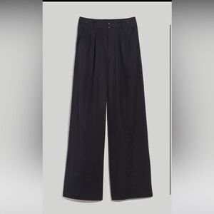 Madewell Harlow wide leg pant - black - size 10T tall